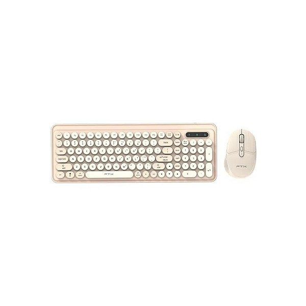 Teclado FTX Wireless/Bluetooth + Mouse FTXGK02 Português - Dourado