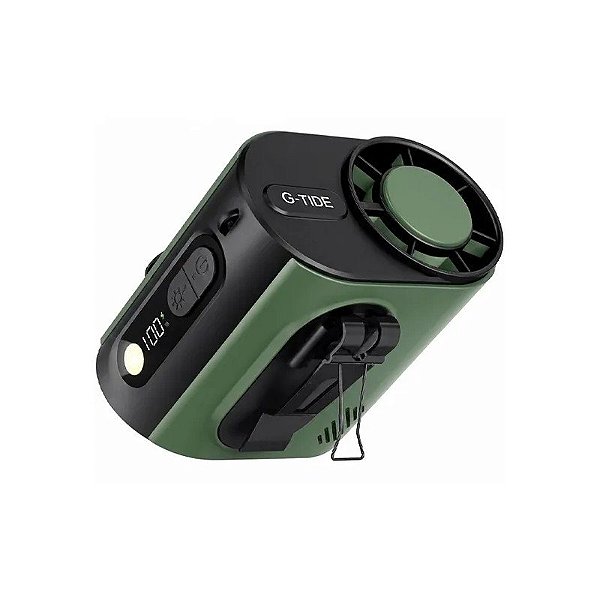 Mini Ventilador G-Tide FW02 5 Pás Recarregável - Verde/Preto