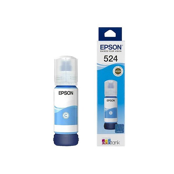 Frasco de Tinta Epson T524220 L6490/L15150/L15160 70ml – Ciano