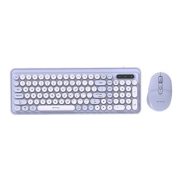 Teclado e Mouse Sem Fio FTX FTXGK02 - Lilás