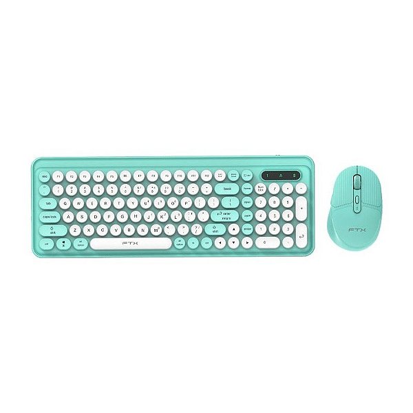 Teclado e Mouse Sem Fio FTX FTXGK02 - Verde
