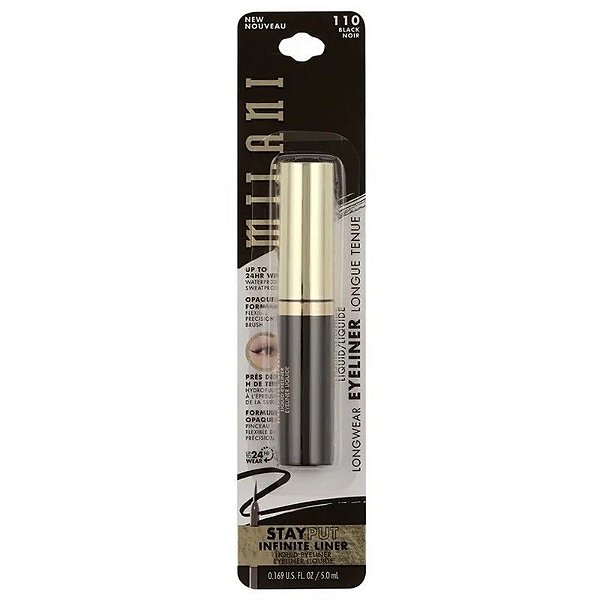 Delineador Milani Stay Put Infinite 110 Black Noir - 5mL