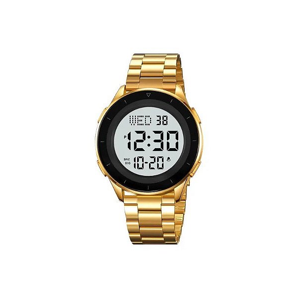 Relógio Masculino Digital Skmei 2167 GDWT Ouro Branco