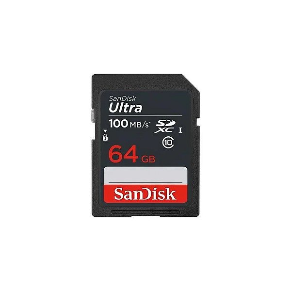 Cartão SD 64GB Sandisk Ultra SDXC C10 100MB/s