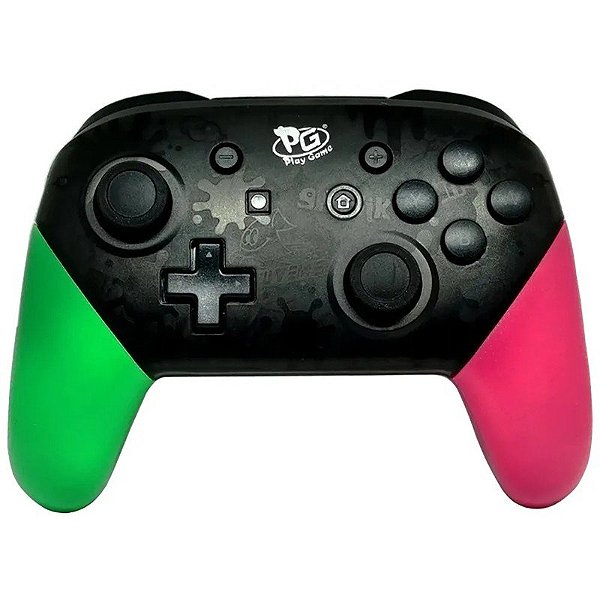 Controle PG-Play Switch Pro sem fio para Nintendo Switch Preto/Verde/Rosa