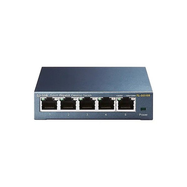 Hub Switch TP-Link TL-SG105 5 Portas Gigabit 1000MBPS - Cinza