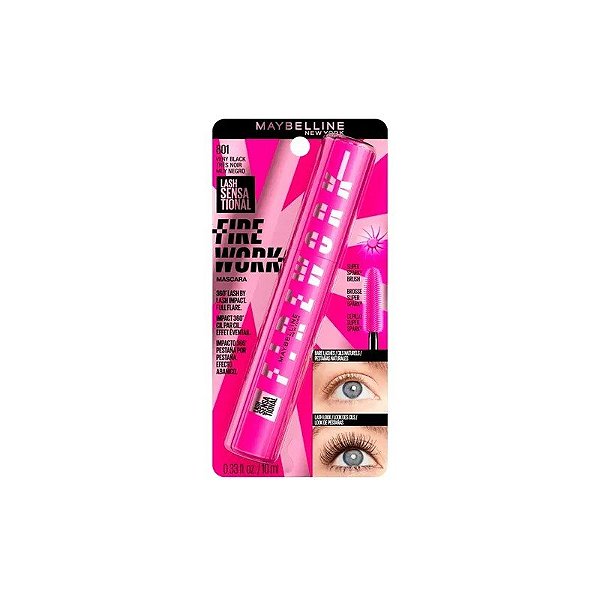 Máscara para cílios Maybelline Fire Work Black 801