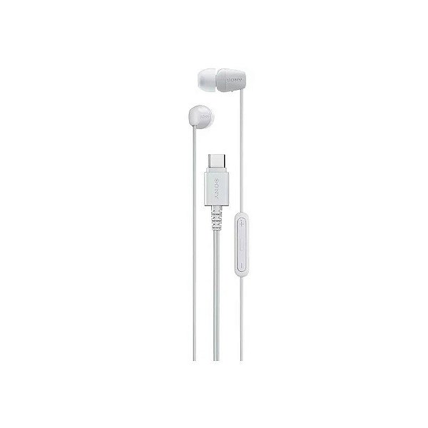 Fone de Ouvido Sony IER-EX15C 3,5 MM USB-C com Microfone - Branco
