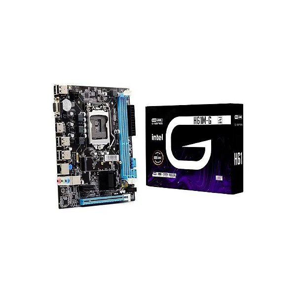 Placa-mãe Goline H61M-G Gigabit DDR3 Soquete LGA 1155 Chipset Intel H61 Micro ATX (1 Ano de Garantia)