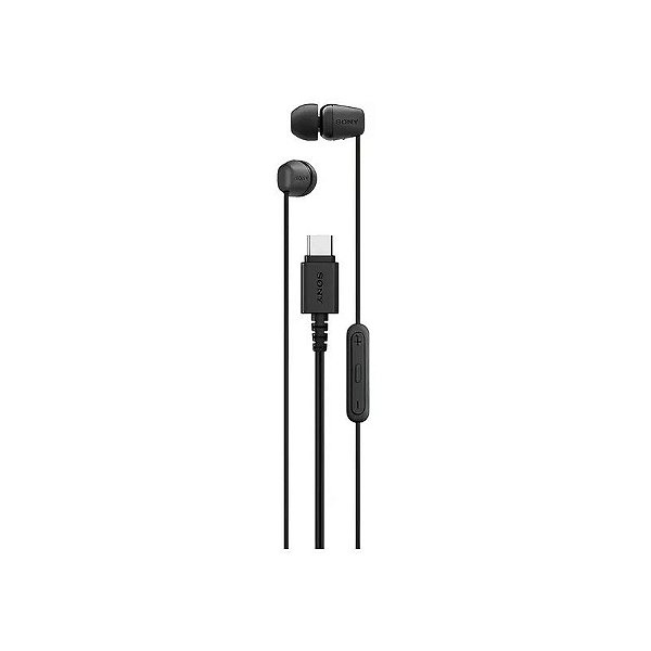 Fone de Ouvido Sony IER-EX15C 3,5 MM USB-C com Microfone - Preto