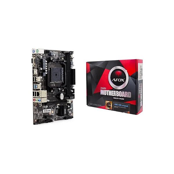 Placa Mãe Afox A68 A68-MA2 2X DDR3 Soquete FM2/FM2+ Chipset A68 Micro ATX