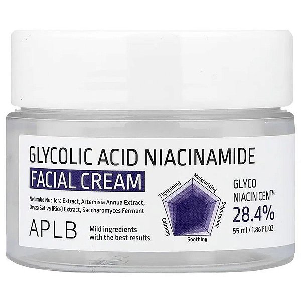 Creme Facial APLB Ácido Glicólico Niacinamida 28,4% - 55mL