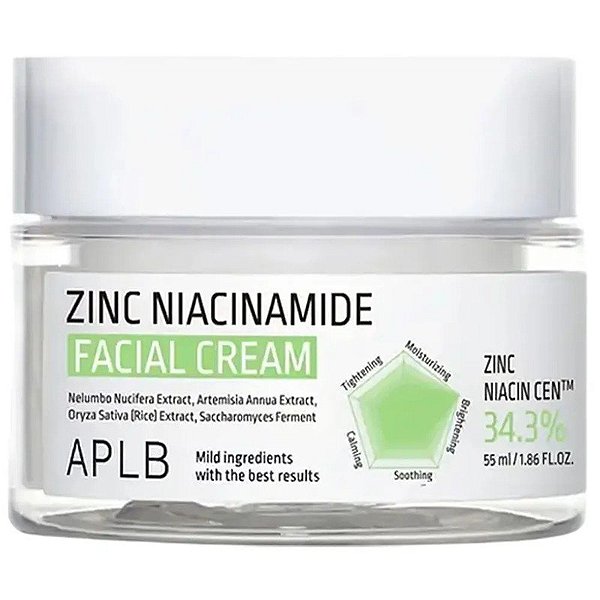 Creme Facial APLB Zinco Niacinamida 34,3% - 55mL