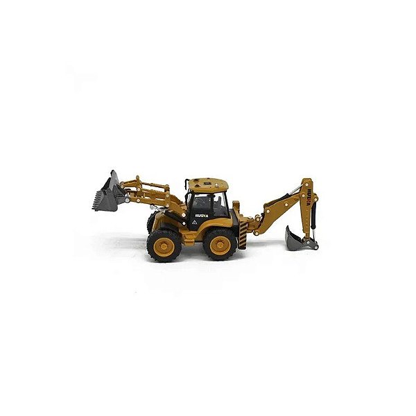 Marca Huina Miniatura 1/50 Metálica Retroescavadeira Carregadeira Retroescavadeira 1704