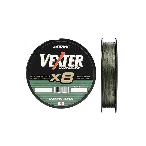 Linha de Pesca Marine Vexter X8 Multiverde 20LB 0.19MM 150M