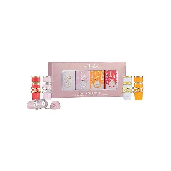 Kit Perfume Coleção Yara Lattafa Edp 4 Peças - 5ml