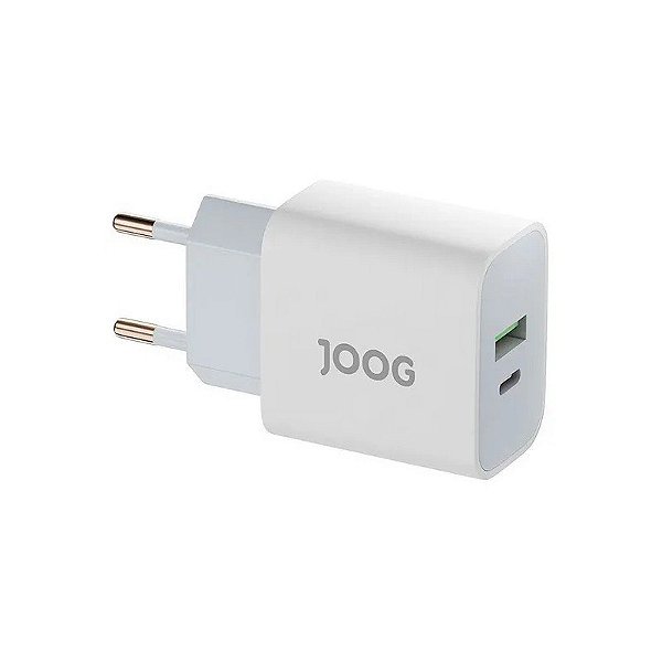 Carregador de Parede Joog PD30W-JG 2 Saídas 30W USB-A/USB-C Anatel PYL