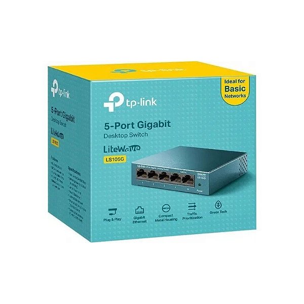 Hub Switch TP-Link 05 Portas LS-105G 10/100/1000