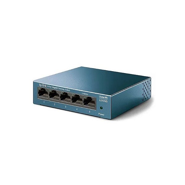 Hub Switch TP-Link 5 portas LS105G 1000Mbps - Azul