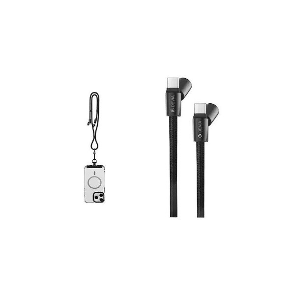Cabo Ajustável Devia EC657 Série C para C PD 60W 1.6 - Preto