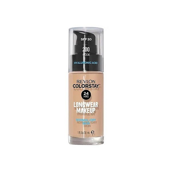 Base Líquida Revlon Colorstay Ácido Hialurônico FPS 20 200 Nude - 30ml