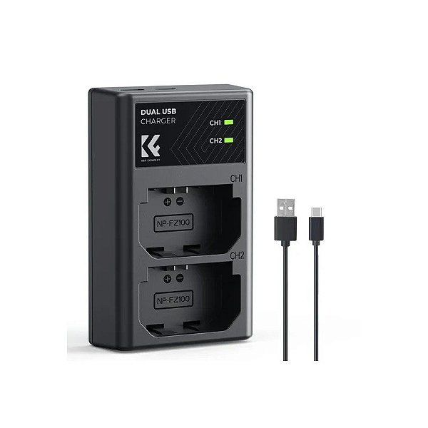 Carregador Duplo USB-C K&F NP-FZ100 28.0010