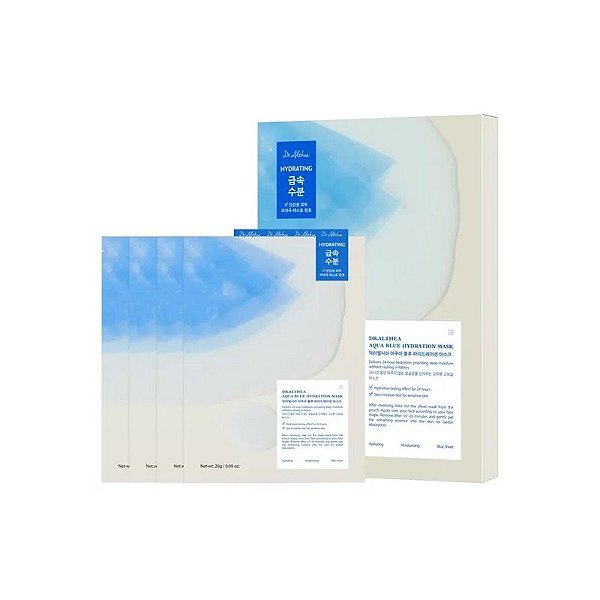 Máscara Facial DR. Althea Hidratação Azul Aqua Mak - 4 Unidades