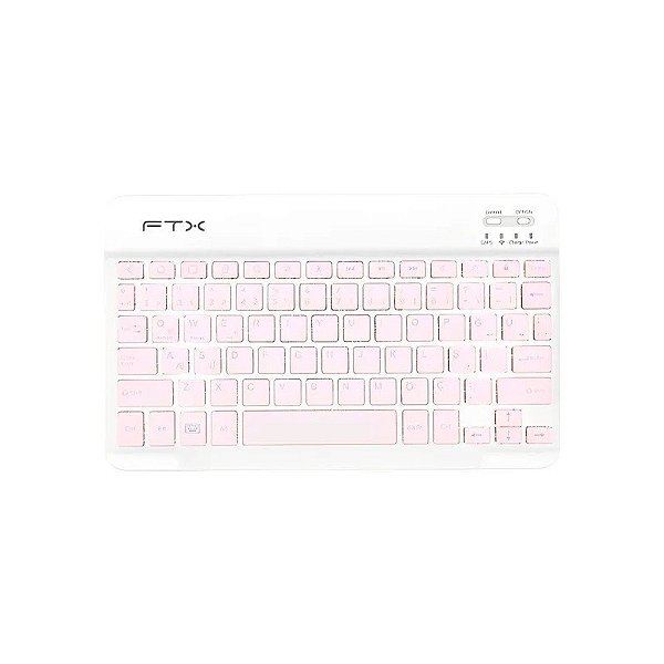 Teclado Bluetooth FTX FTXB09 Porta USB-C - Rosa (Caixa Feia)
