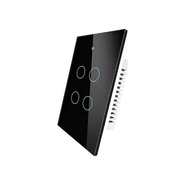 Interruptor de Luz Inteligente Moes WRS-US4-BK-MS 4 Botões - Preto