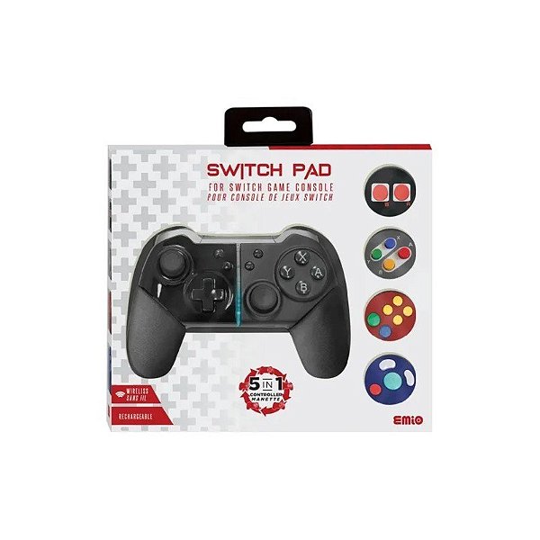 Controle Emio Switch Pad 5 Em 1 Sem Fio para Nintendo Switch