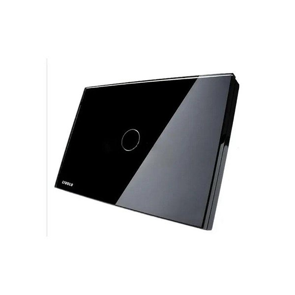 Interruptor Livolo Touch Screen 1 Botão Preto VL-C301-82