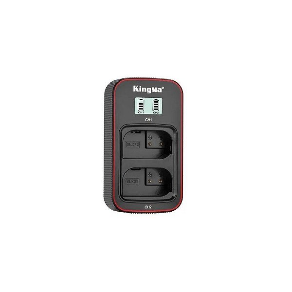 Carregador Kingma LCD USB Duplo DMW-BLK22 Panasonic