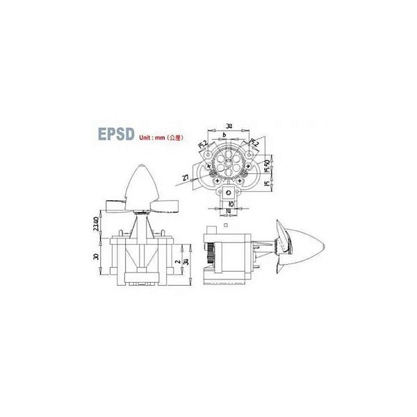 Mangueira de Redução EPSD2-350 GWS sem Motor