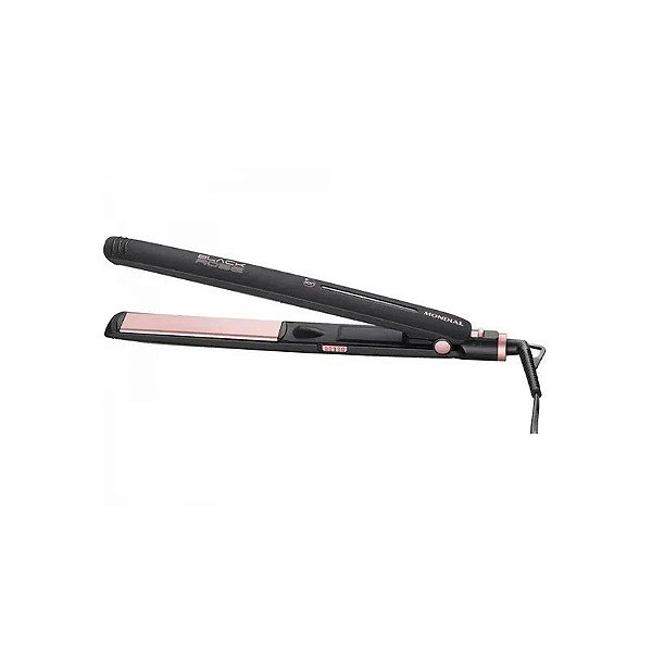 Chapinha de Cabelo Mondial Black Rose P-27 220 °C Bivolt - Preta/Rosa