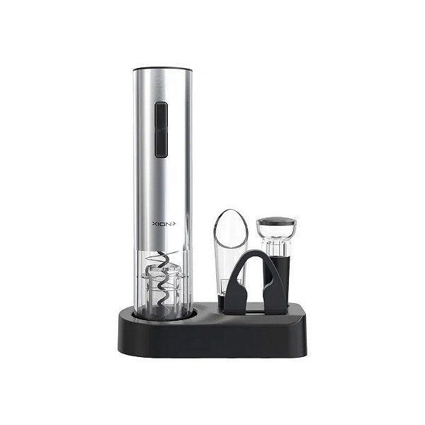 Abridor Elétrico de Vinho + Kit Xion XI-WINE15 - Inox