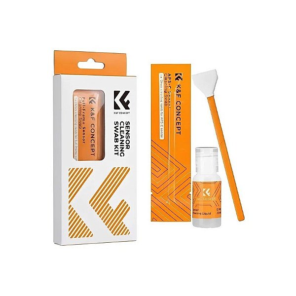 Kit de Limpeza K&F Sku.1617 para Sensor de Câmera Full Frame 11 Em 1