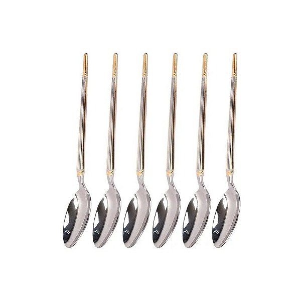 Jogo de Colheres 6 Peças Aço Inox