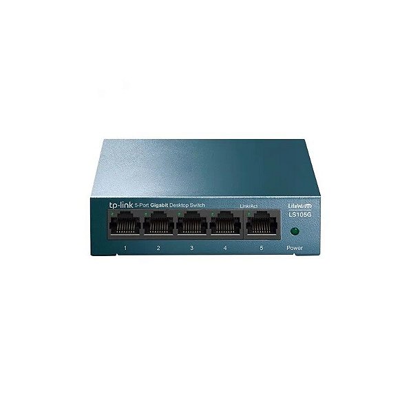 Switch TP-Link Hub 5 Portas LS105G 10/100/1000 Gigabit Caixa de Aço