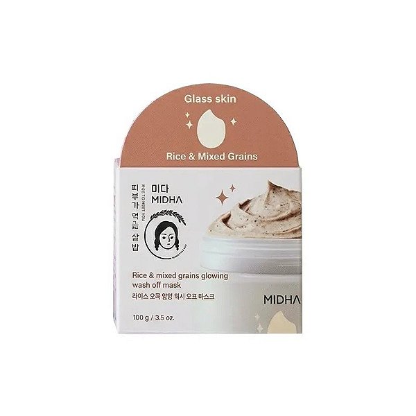 Máscara Facial Midha Grãos Mistos Brilhante 100G