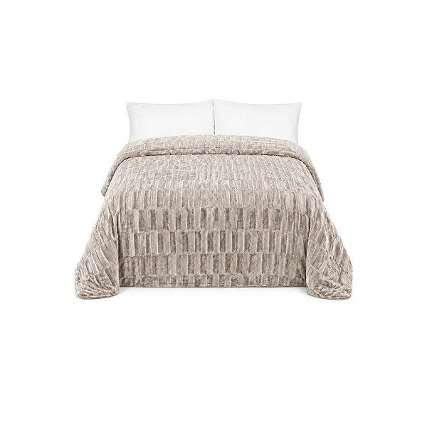 Cobertor Goldsun Plush Tamanho Queen Marrom 218x230cm