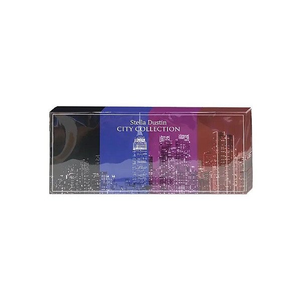 Kit Perfume Unissex Stella Dustin City Collection Edp 10 Ml - 4 Unidades