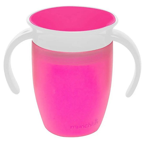 Vaso Antiderramamento Munchkin Miracle 360° 207ml - Cor Rosa