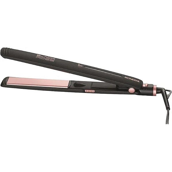 Chapinha para Cabelo Mondial P-27 Preto/Rosa (Bivolt)