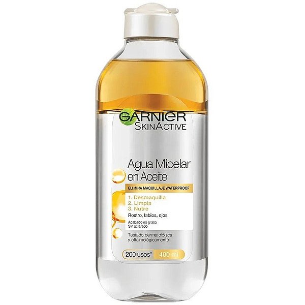 Água Micelar Garnier Skin Active em Óleo - 400mL