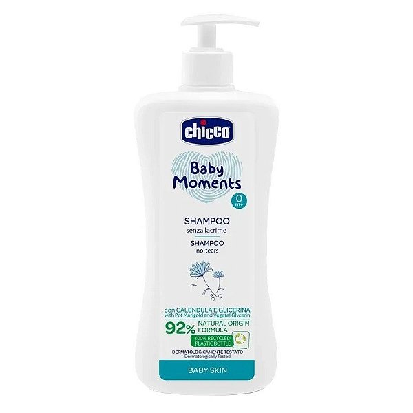 Shampoo Chicco Baby Moments Sem Lágrimas - 500mL