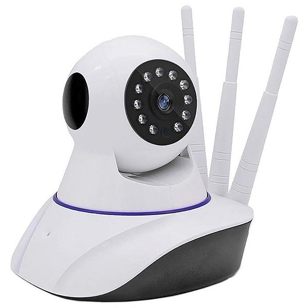 Câmera IP Hye Sem Fio 3 Antenas HYE-E6812D 3.6mm 1MP WiFi