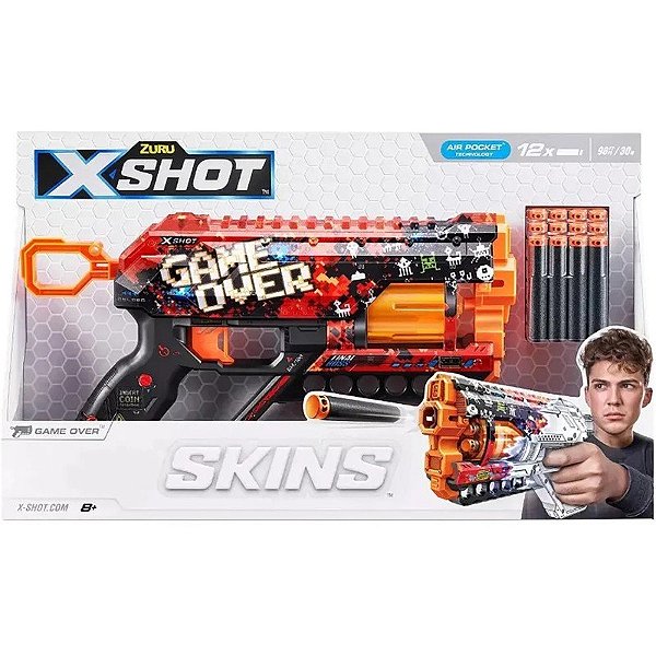 Lançador de Dardos Zuru X-Shot Skins Game Over - 36561