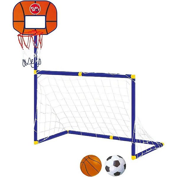 Jogo de Basquete e Futebol para Porta - PL46