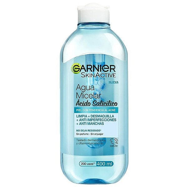 Água Micelar com Ácido Salicílico Garnier SkinActive 400ml