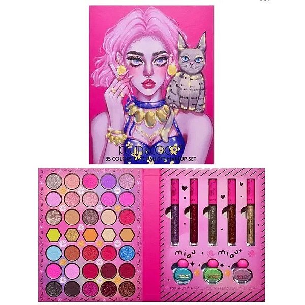 Paleta de Sombras Kevin & Coco Face Palette KC233945 (35 Cores)